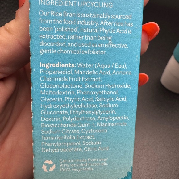 Mandelic Acid & Rice Bran Gentle Exfoliating Serum New in box(box has flaws) 1oz - Picture 4 of 7